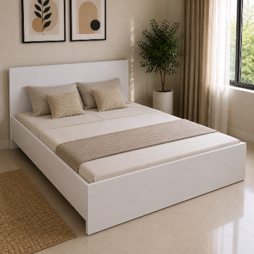 Regalia Non Storage Bed  - White
