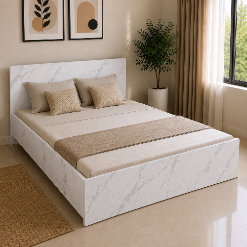 Regalia Non Storage Bed - Taj White