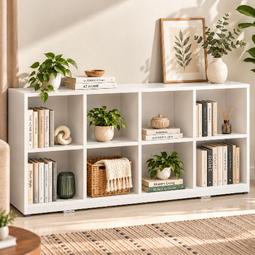 UrbanNest Gridline Bookshelf – White